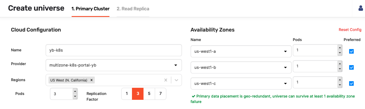 Kubernetes Cloud Configuration