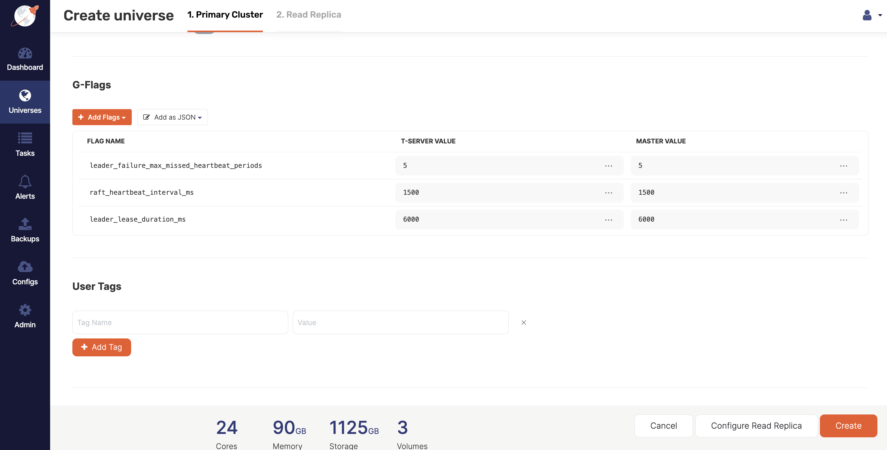 Create multi-region universe on GCP